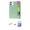 MARSİLYAN™- iPhone 11 Kılıf Ufuk Serisi - Siyah Bilvis 5in1 5D Magic Hayalet Cam Ekran Koruyucu + Renkli Kamera Lens Koruma Cam - TU