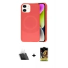 MARSİLYAN™- iPhone 11 Kılıf Ufuk Serisi - Siyah Buffer Cam Ekran Koruyucu + Kamera Lens Koruma Cam - SF