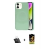 MARSİLYAN™- iPhone 11 Kılıf Ufuk Serisi - Siyah Buffer Cam Ekran Koruyucu + Kamera Lens Koruma Cam - SF