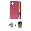 MARSİLYAN™- iPhone 11 Kılıf Ufuk Serisi - Siyah Buffer Cam Ekran Koruyucu + Raze Metal Kamera Lens - KI