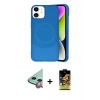 MARSİLYAN™- iPhone 11 Kılıf Ufuk Serisi - Siyah Buffer Cam Ekran Koruyucu + Raze Metal Kamera Lens - KI
