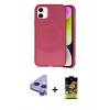 MARSİLYAN™- iPhone 11 Kılıf Ufuk Serisi - Siyah Buffer Cam Ekran Koruyucu + Raze Metal Kamera Lens - MR
