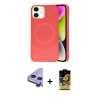 MARSİLYAN™- iPhone 11 Kılıf Ufuk Serisi - Siyah Buffer Cam Ekran Koruyucu + Raze Metal Kamera Lens - MR