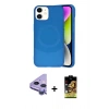 MARSİLYAN™- iPhone 11 Kılıf Ufuk Serisi - Siyah Buffer Cam Ekran Koruyucu + Raze Metal Kamera Lens - MR