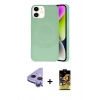 MARSİLYAN™- iPhone 11 Kılıf Ufuk Serisi - Siyah Buffer Cam Ekran Koruyucu + Raze Metal Kamera Lens - MR