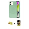MARSİLYAN™- iPhone 11 Kılıf Ufuk Serisi - Siyah Buffer Cam Ekran Koruyucu + Rainbow Kamera Lens Koruma Cam - KI