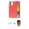 MARSİLYAN™- iPhone 11 Kılıf Ufuk Serisi - Siyah Buffer Cam Ekran Koruyucu + Renkli Kamera Lens Koruma Cam - SI