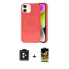 MARSİLYAN™- iPhone 11 Kılıf Ufuk Serisi - Siyah Buffer Cam Ekran Koruyucu + PVD Metal Kamera Lens - SH