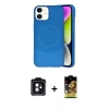 MARSİLYAN™- iPhone 11 Kılıf Ufuk Serisi - Siyah Buffer Cam Ekran Koruyucu + PVD Metal Kamera Lens - SH