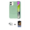 MARSİLYAN™- iPhone 11 Kılıf Ufuk Serisi - Siyah Buffer Hayalet Cam Ekran Koruyucu + Pers Alüminyum Kamera Lens - YL