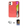 MARSİLYAN™- iPhone 11 Kılıf Ufuk Serisi - Siyah Buffer Hayalet Cam Ekran Koruyucu + Pers Alüminyum Kamera Lens - YL