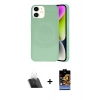 MARSİLYAN™- iPhone 11 Kılıf Ufuk Serisi - Siyah Buffer Hayalet Cam Ekran Koruyucu + Kamera Lens Koruma Cam - SF