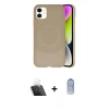 MARSİLYAN™- iPhone 11 Kılıf Ufuk Serisi - Siyah Joko Magic 5D Cam + Kamera Lens Koruma Cam - SF