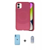 MARSİLYAN™- iPhone 11 Kılıf Ufuk Serisi - Siyah Joko Magic 5D Cam + Neon Fosforlu Kamera Lens - MI