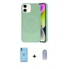MARSİLYAN™- iPhone 11 Kılıf Ufuk Serisi - Siyah Joko Magic 5D Cam + Neon Fosforlu Kamera Lens - MI