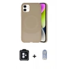 MARSİLYAN™- iPhone 11 Kılıf Ufuk Serisi - Siyah Joko Magic 5D Cam + PVD Metal Kamera Lens - MI