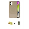 MARSİLYAN™- iPhone 11 Kılıf Ufuk Serisi - Siyah Joko Magic 5D Hayalet Cam + Rainbow Kamera Lens Koruma Cam - KI