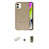 MARSİLYAN™- iPhone 11 Kılıf Ufuk Serisi - Siyah Joko Magic 5D Hayalet Cam + Renkli Kamera Lens Koruma Cam - PE