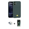 MARSİLYAN™- iPhone 11 Kılıf Vadi Çizgi Prime - Şeffaf 360 Full Body Arka Koruyucu + Pers Alüminyum Kamera Lens - LT