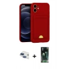 MARSİLYAN™- iPhone 11 Kılıf Vadi Çizgi Prime - Şeffaf 360 Full Body Arka Koruyucu + Pers Alüminyum Kamera Lens - LT