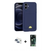 MARSİLYAN™- iPhone 11 Kılıf Vadi Çizgi Prime - Şeffaf 360 Full Body Arka Koruyucu + Pers Alüminyum Kamera Lens - LT