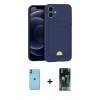 MARSİLYAN™- iPhone 11 Kılıf Vadi Çizgi Prime - Şeffaf 360 Full Body Arka Koruyucu + Neon Fosforlu Kamera Lens - MI
