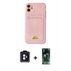 MARSİLYAN™- iPhone 11 Kılıf Vadi Çizgi Prime - Şeffaf 360 Full Body Arka Koruyucu + PVD Metal Kamera Lens - MI