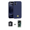 MARSİLYAN™- iPhone 11 Kılıf Vadi Çizgi Prime - Şeffaf 360 Full Body Arka Koruyucu + PVD Metal Kamera Lens - MI