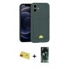 MARSİLYAN™- iPhone 11 Kılıf Vadi Çizgi Prime - Şeffaf 360 Full Body Arka Koruyucu + Rainbow Kamera Lens Koruma Cam - KI
