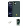 MARSİLYAN™- iPhone 11 Kılıf Vadi Çizgi Prime - Şeffaf 360 Full Body Arka Koruyucu + Renkli Kamera Lens Koruma Cam - SI