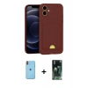 MARSİLYAN™- iPhone 11 Kılıf Vadi Çizgi Prime - Şeffaf 360 Full Body Arka Koruyucu + Neon Fosforlu Kamera Lens - TU