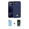 MARSİLYAN™- iPhone 11 Kılıf Vadi Çizgi Prime - Şeffaf 360 Full Body Arka Koruyucu + Neon Fosforlu Kamera Lens - TU