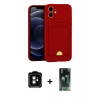MARSİLYAN™- iPhone 11 Kılıf Vadi Çizgi Prime - Şeffaf 360 Full Body Arka Koruyucu + PVD Metal Kamera Lens - TU