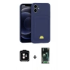 MARSİLYAN™- iPhone 11 Kılıf Vadi Çizgi Prime - Şeffaf 360 Full Body Arka Koruyucu + PVD Metal Kamera Lens - TU
