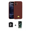 MARSİLYAN™- iPhone 11 Kılıf Vadi Çizgi Prime - Şeffaf 360 Full Body Arka Koruyucu + PVD Metal Kamera Lens - TU