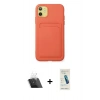MARSİLYAN™- iPhone 11 Kılıf Vadi Çizgi Prime - Şeffaf Pasifik Cam Ekran Koruyucu + Kamera Lens Koruma Cam - SF