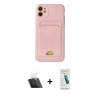 MARSİLYAN™- iPhone 11 Kılıf Vadi Çizgi Prime - Şeffaf Pasifik Cam Ekran Koruyucu + Kamera Lens Koruma Cam - SF