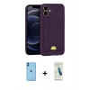 MARSİLYAN™- iPhone 11 Kılıf Vadi Çizgi Prime - Şeffaf Pasifik Cam Ekran Koruyucu + Neon Fosforlu Kamera Lens - MI