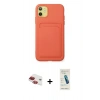 MARSİLYAN™- iPhone 11 Kılıf Vadi Çizgi Prime - Şeffaf Pasifik Cam Ekran Koruyucu + Pers Alüminyum Kamera Lens - KI