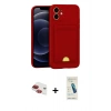 MARSİLYAN™- iPhone 11 Kılıf Vadi Çizgi Prime - Şeffaf Pasifik Cam Ekran Koruyucu + Pers Alüminyum Kamera Lens - KI