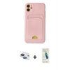 MARSİLYAN™- iPhone 11 Kılıf Vadi Çizgi Prime - Şeffaf Pasifik Cam Ekran Koruyucu + Pers Alüminyum Kamera Lens - LT