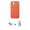 MARSİLYAN™- iPhone 11 Kılıf Vadi Çizgi Prime - Şeffaf Pasifik Cam Ekran Koruyucu + Pers Alüminyum Kamera Lens - LT