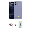 MARSİLYAN™- iPhone 11 Kılıf Vadi Çizgi Prime - Şeffaf Pasifik Cam Ekran Koruyucu + Pers Alüminyum Kamera Lens - KI