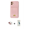 MARSİLYAN™- iPhone 11 Kılıf Vadi Çizgi Prime - Şeffaf Pasifik Cam Ekran Koruyucu + Pers Alüminyum Kamera Lens - KI