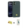 MARSİLYAN™- iPhone 11 Kılıf Vadi Çizgi Prime - Şeffaf Pasifik Cam Ekran Koruyucu + Rainbow Kamera Lens Koruma Cam - KI