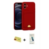 MARSİLYAN™- iPhone 11 Kılıf Vadi Çizgi Prime - Şeffaf Pasifik Cam Ekran Koruyucu + Rainbow Kamera Lens Koruma Cam - KI