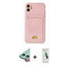 MARSİLYAN™- iPhone 11 Kılıf Vadi Çizgi Prime - Şeffaf Pasifik Cam Ekran Koruyucu + Raze Metal Kamera Lens - KI