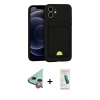 MARSİLYAN™- iPhone 11 Kılıf Vadi Çizgi Prime - Şeffaf Pasifik Cam Ekran Koruyucu + Raze Metal Kamera Lens - KI