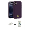 MARSİLYAN™- iPhone 11 Kılıf Vadi Çizgi Prime - Şeffaf Pasifik Cam Ekran Koruyucu + Renkli Kamera Lens Koruma Cam - SI
