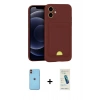 MARSİLYAN™- iPhone 11 Kılıf Vadi Çizgi Prime - Şeffaf Pasifik Cam Ekran Koruyucu + Neon Fosforlu Kamera Lens - TU